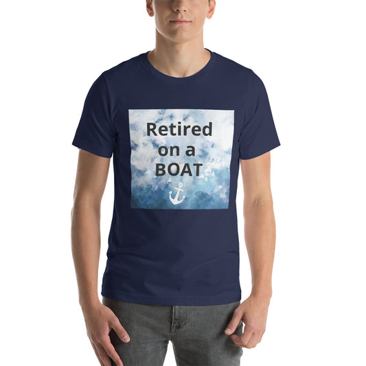Retired on a Boat - Blue Tie Dye